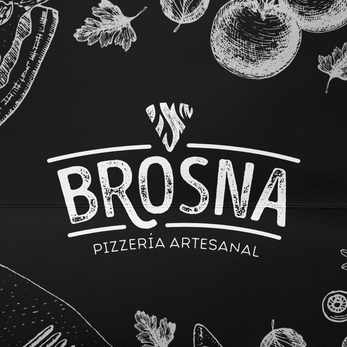 Brosna Pizería artesanal construcción de marca(branding) para negocio de pizzas